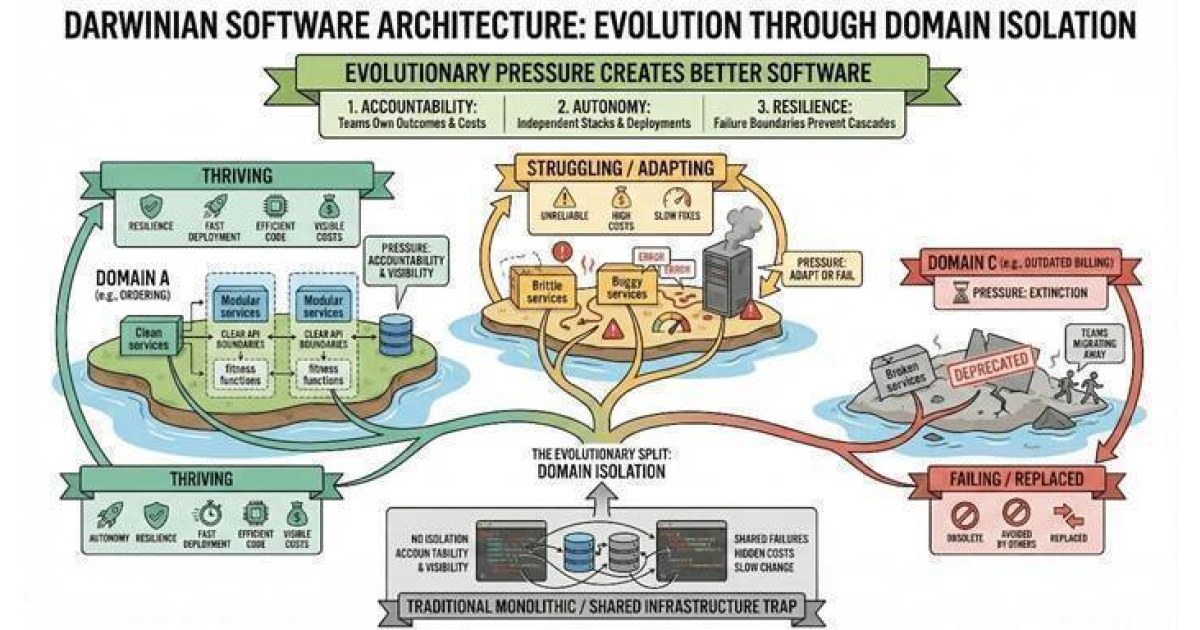 Domain Isolation Darwinian Architecture: Domain Isolation for Better Code