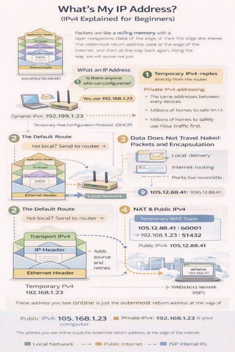 Computer network settings screen displaying IP address configuration