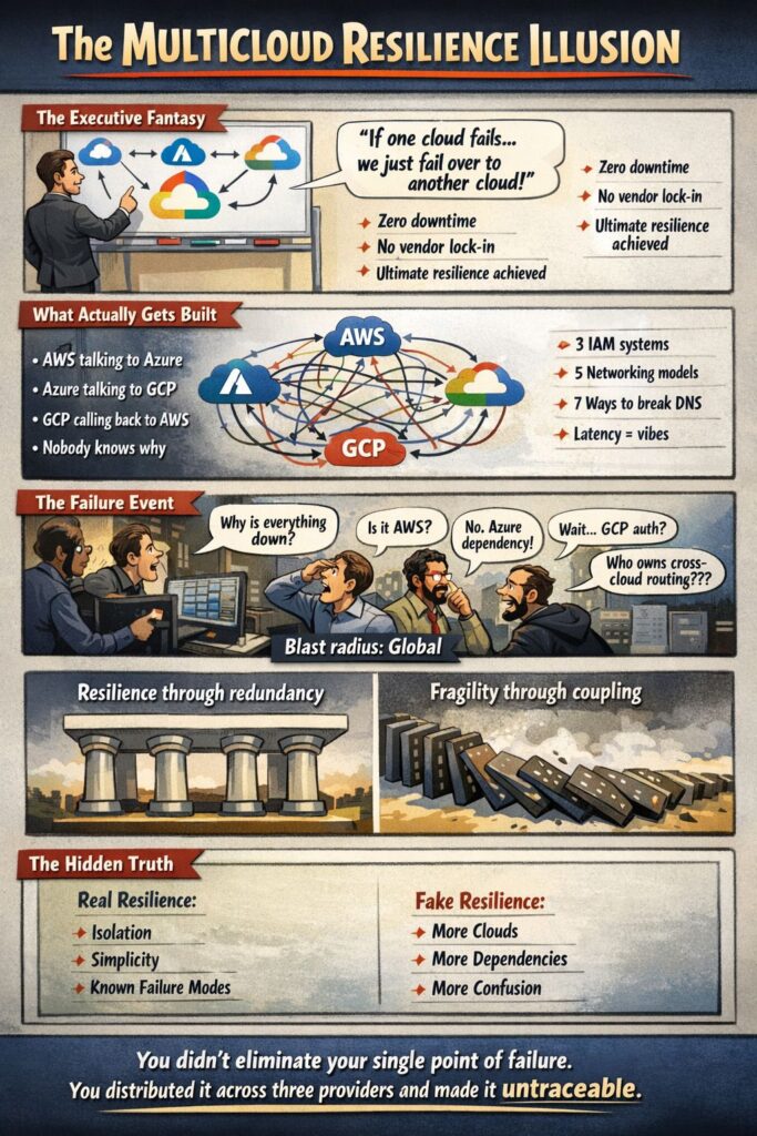 Cracked earth drought landscape symbolizing false security in fragmented systems
