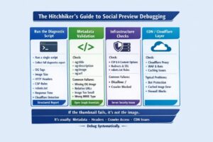 Social media preview cards showing thumbnail images on various platforms