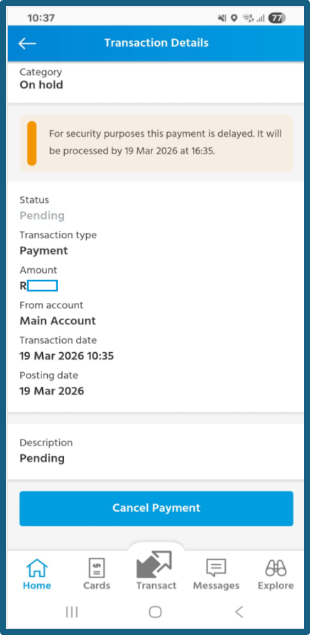Financial malware protection dashboard