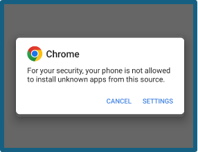 Fraudulent app installation process
