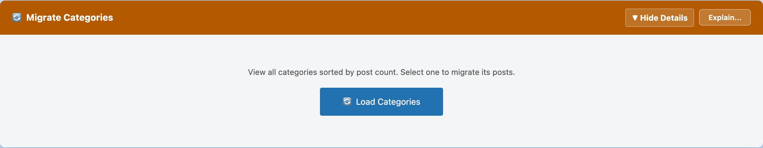 CloudScale SEO AI Optimizer — Migrate Categories feature screenshot