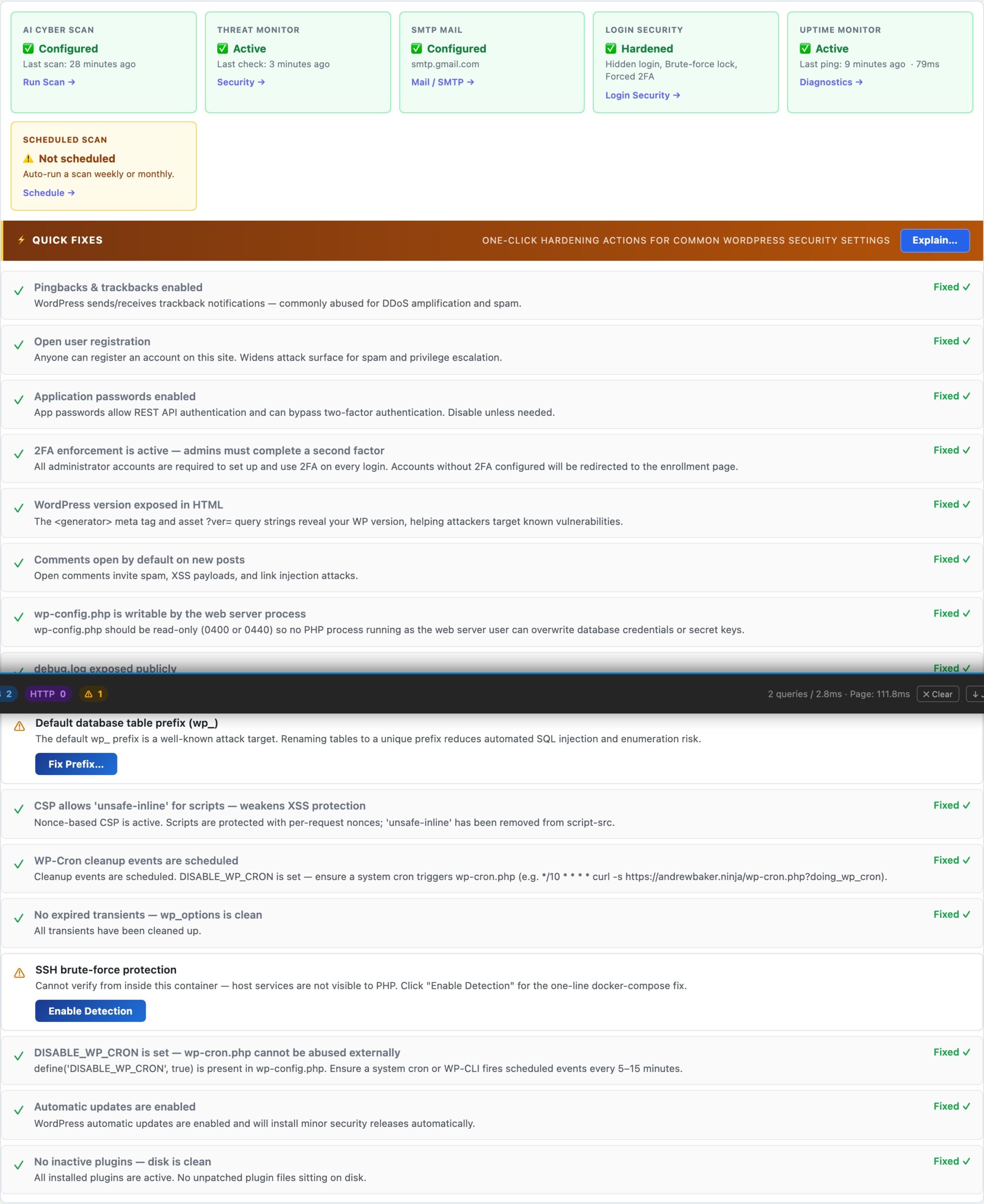 CloudScale Cyber Devtools home dashboard showing AI provider setup with Claude and Gemini API key configuration