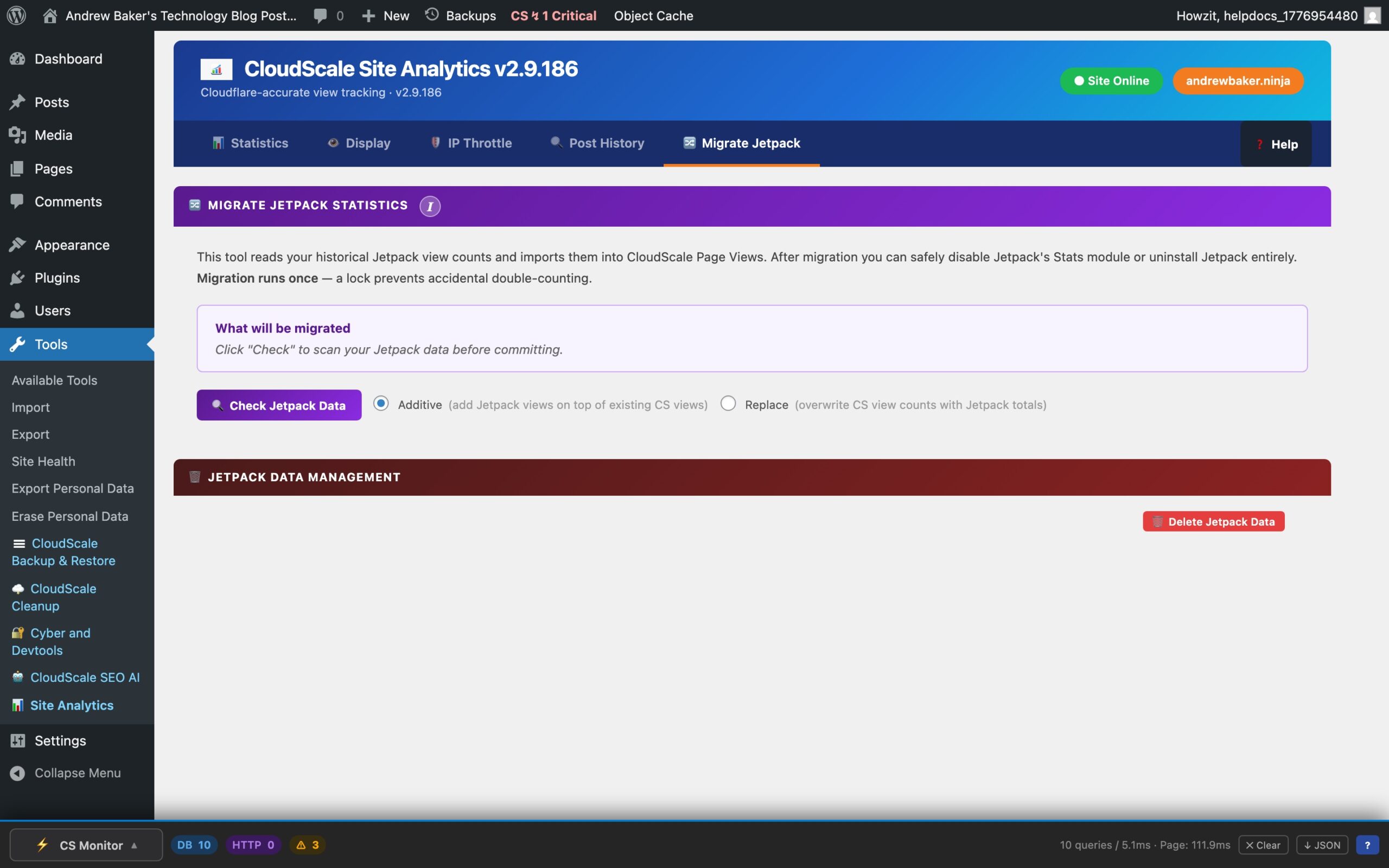 CloudScale Site Analytics — Free Privacy-First WordPress Analytics That Works Behind Cloudflare & Any CDN — Migrate Jetpack Stats feature screenshot