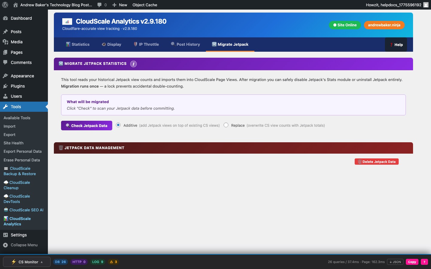 Migrate Jetpack Stats