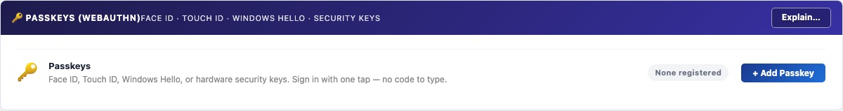 Passkeys (WebAuthn)
