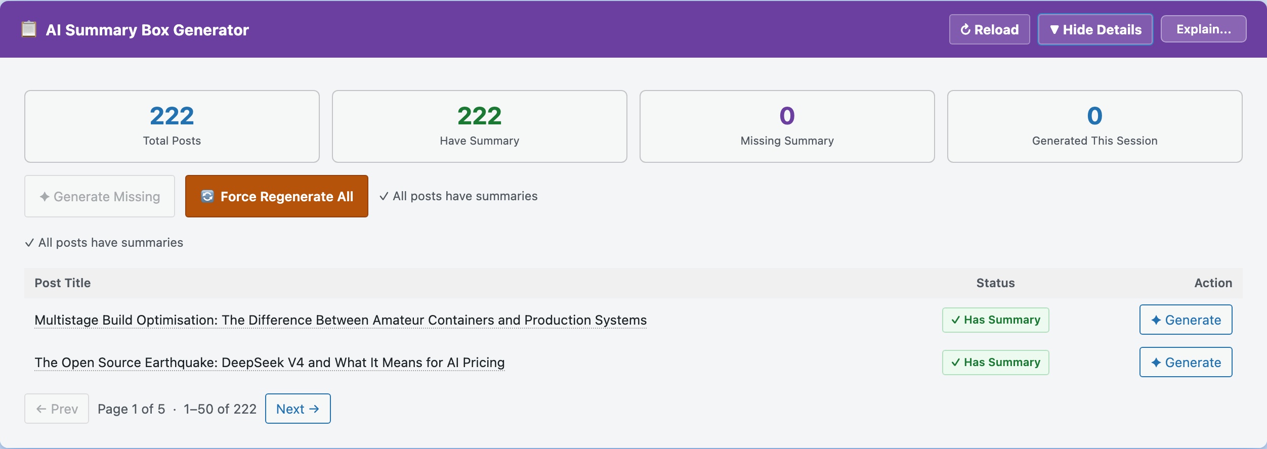 CloudScale SEO AI Optimizer — AI Summary Box feature screenshot