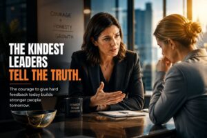Leader having a sincere one-on-one conversation with a team member