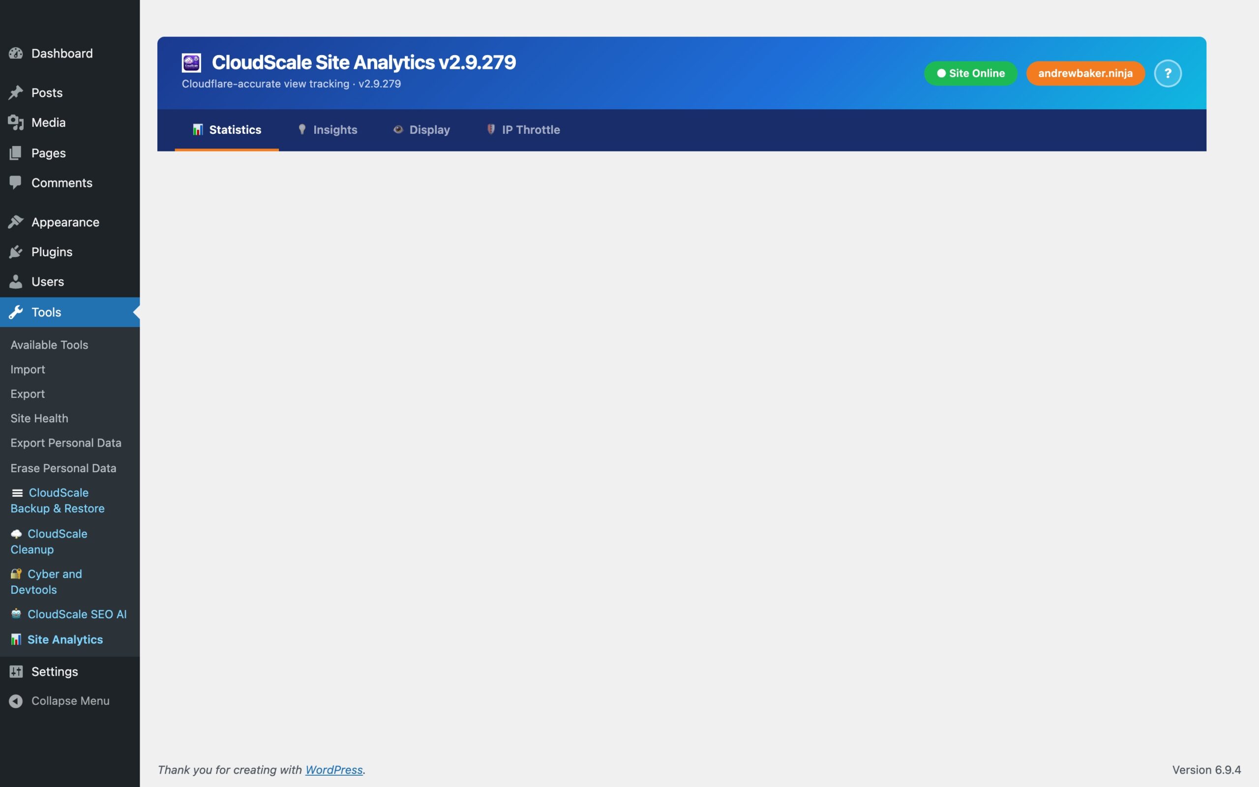 CloudScale Site Analytics — Free Privacy-First WordPress Analytics Plugin — 404 Error Log feature screenshot