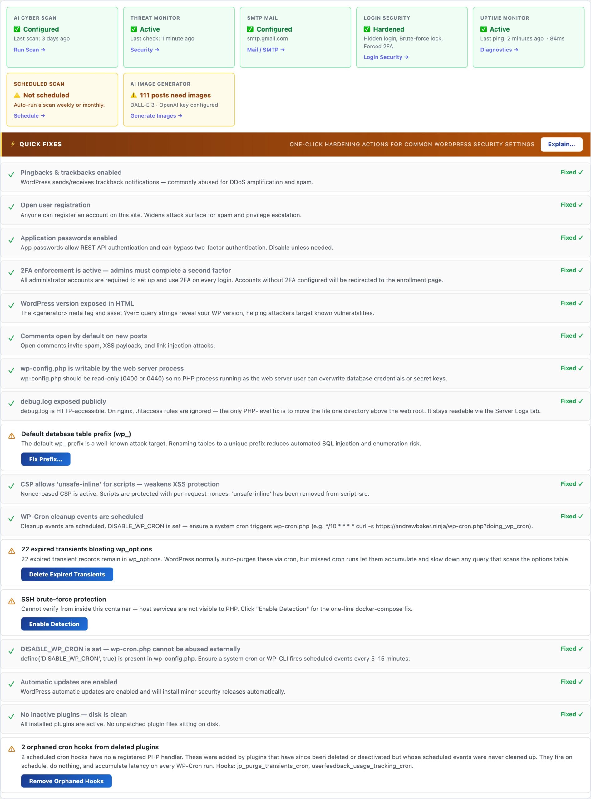 CloudScale Cyber Devtools home dashboard showing AI provider setup with Claude and Gemini API key configuration