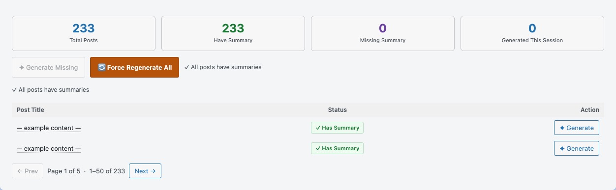 AI Summary Box