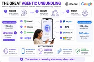 The Great Agentic Unbundling: When the Agent Becomes the Interface, Banks Will Have to Compete for Every Transaction
