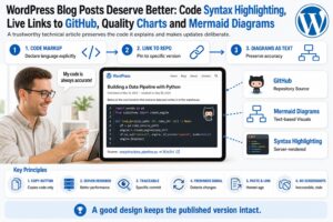 WordPress Blog Posts Deserve Better: Code Syntax Highlighting, Live Links to GitHub, Quality Charts and Mermaid Diagrams