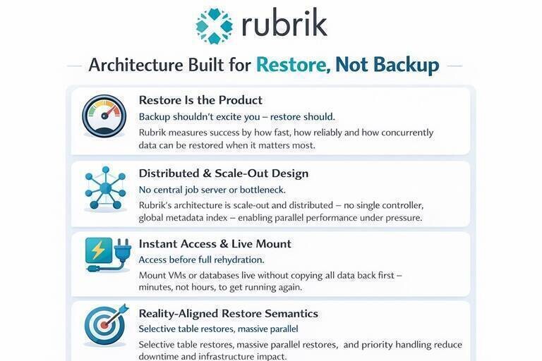 Rubrik data management platform dashboard interface
