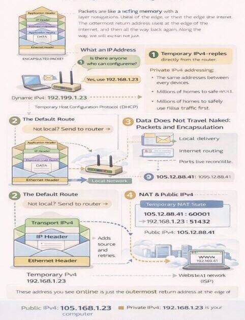 Computer network settings screen displaying IP address configuration