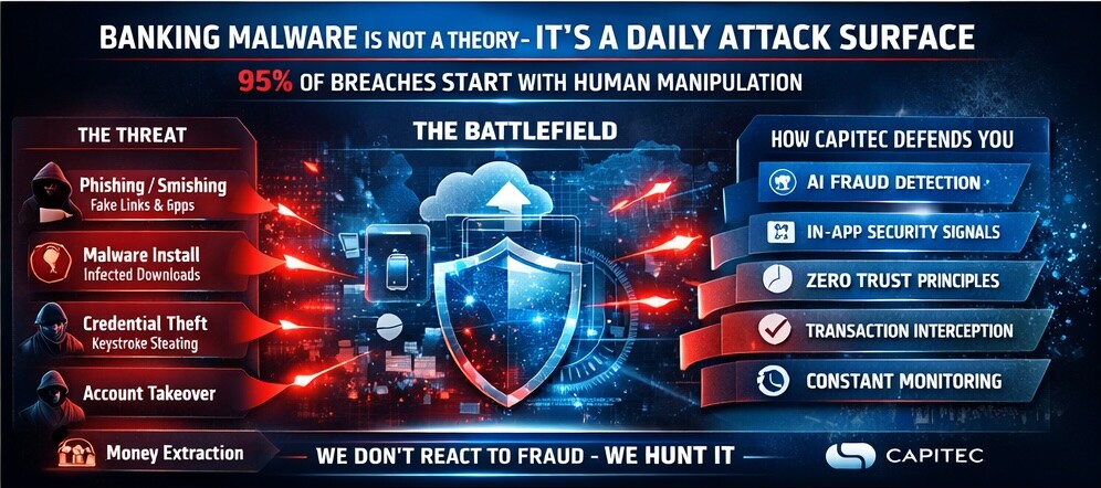 Cybercriminal using laptop with malicious code targeting banking systems